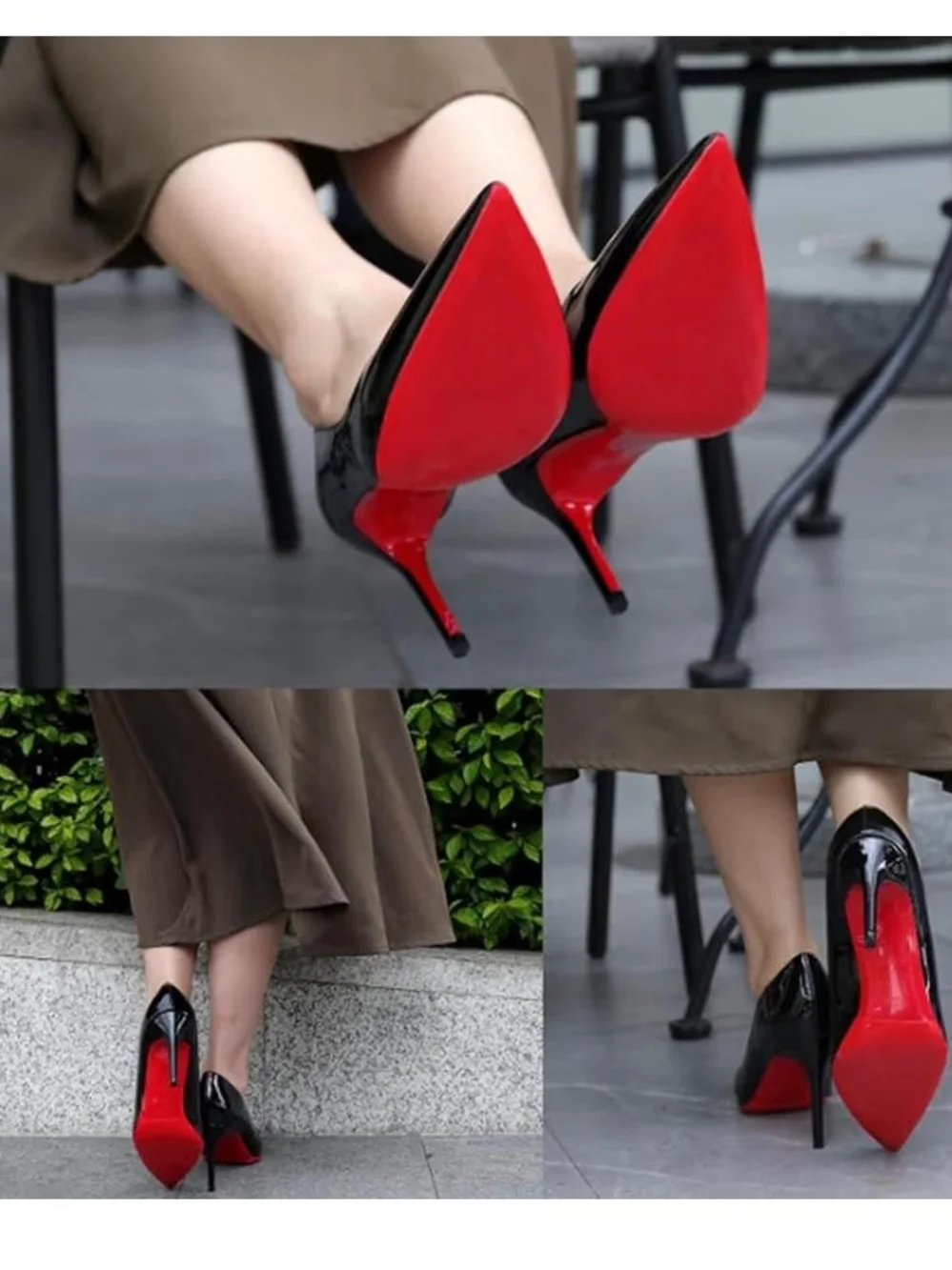 Red Women's Shoe Sole Protectors - Universal Fit